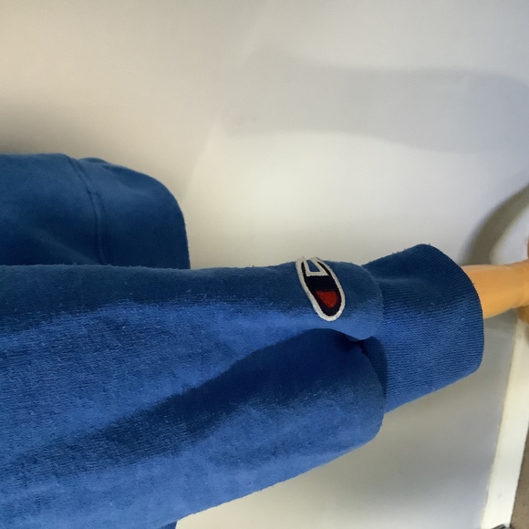 Retro Champion Hoodie - Size XL - Blue - ‘Coastal Fury’ - P2P 24” - Picture 4 of 8